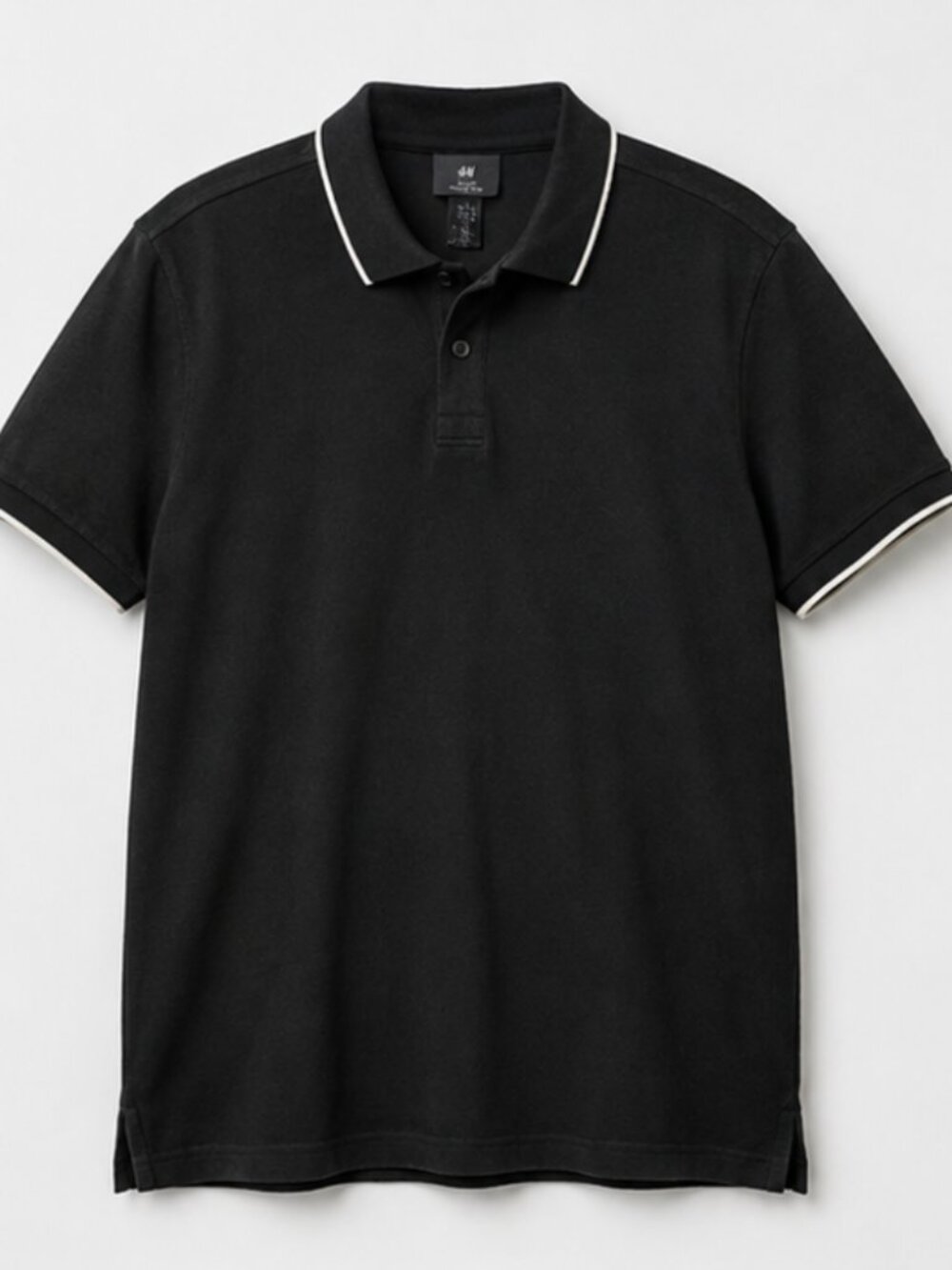 H&M Slim Fit Black Polo Shirt – Size L